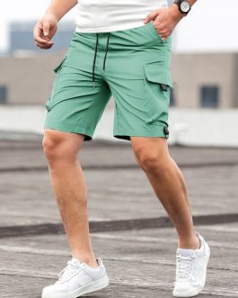 Men Drawstring Cargo Shorts